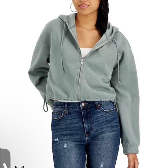 Hippie Rose zip front hoodie, Junior size XS - Picture 1 of 6